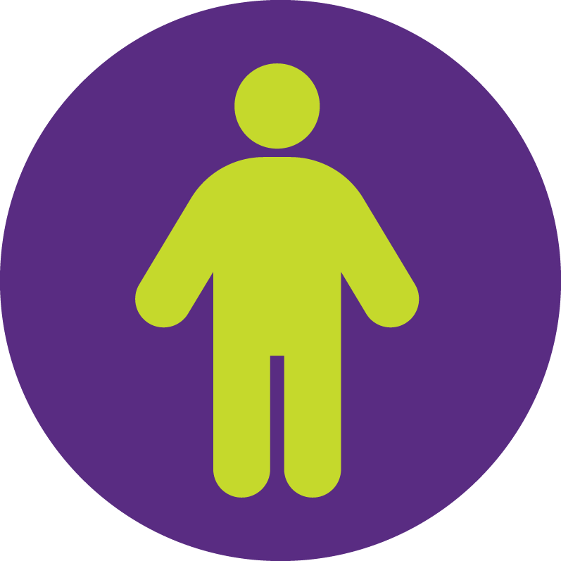 green and purple person icon